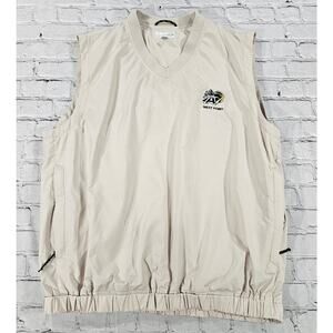 Cutter & Buck CB Wind Tec Beige ARMY WEST POINT Vest Pockets MENS SIZE MEDIUM